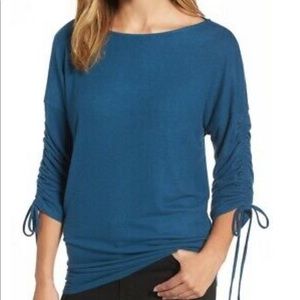 Nordstrom Gibson blue fleece tunic XXL